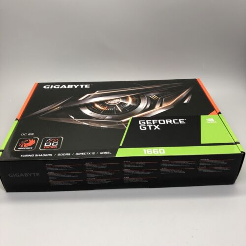 Gigabyte Aorus GeForce GTX 1660 OC 6G GPU 6GB HDMI Display Port 3X